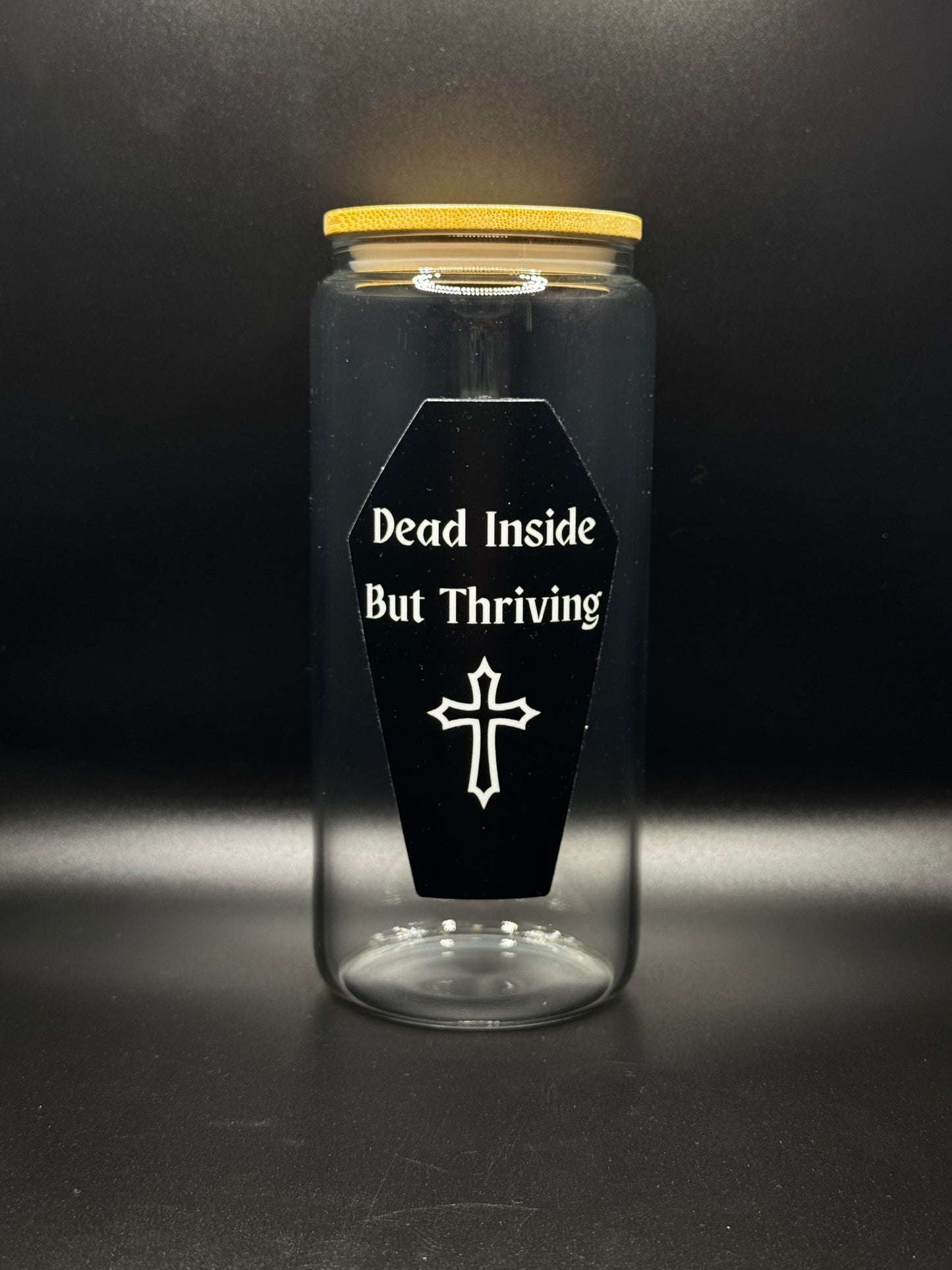 Dead Inside 20oz Glass Can