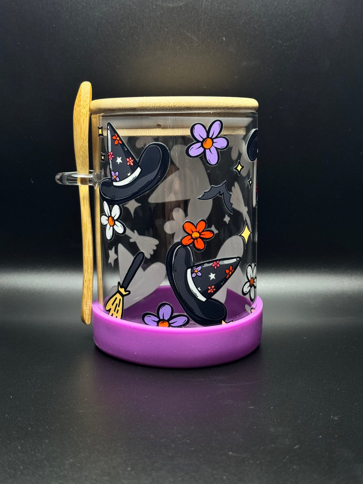 Overnight Oats Jar witch hat