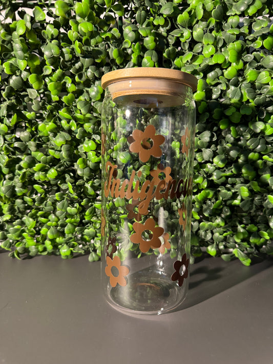 Indigenous Flowers Glass Can 20oz