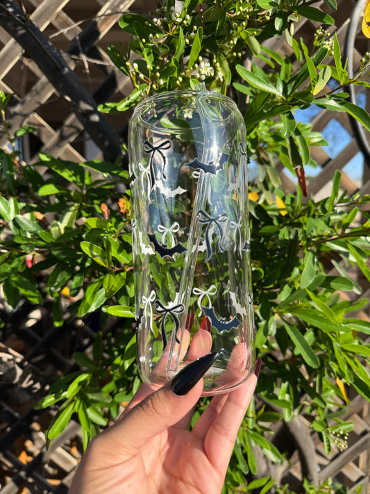 Bats & Bows 16oz 20ozGlass can