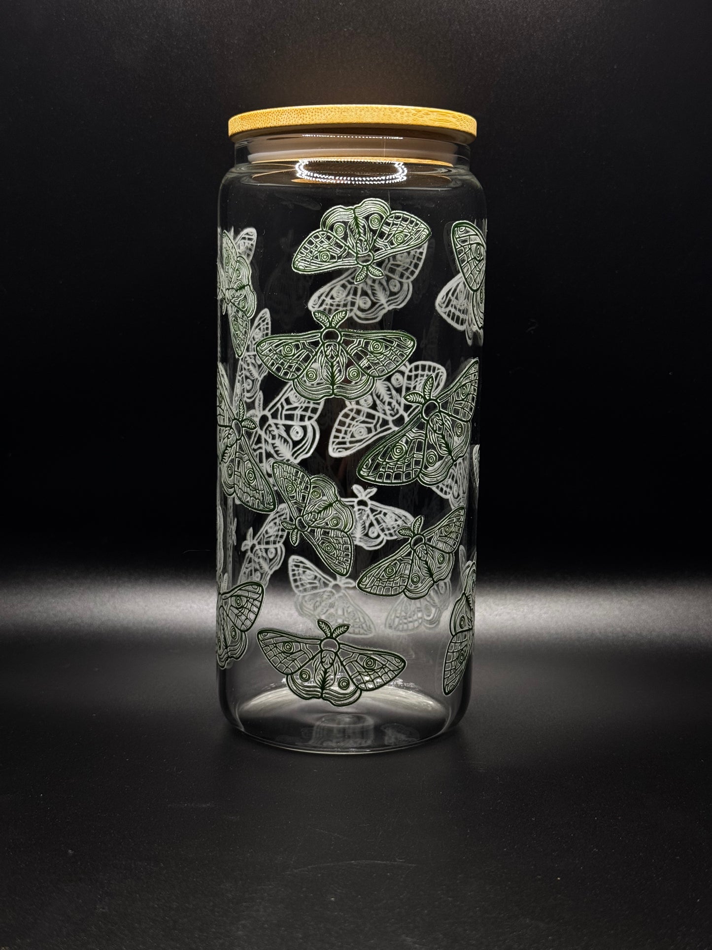 Moths 20oz Glass Can