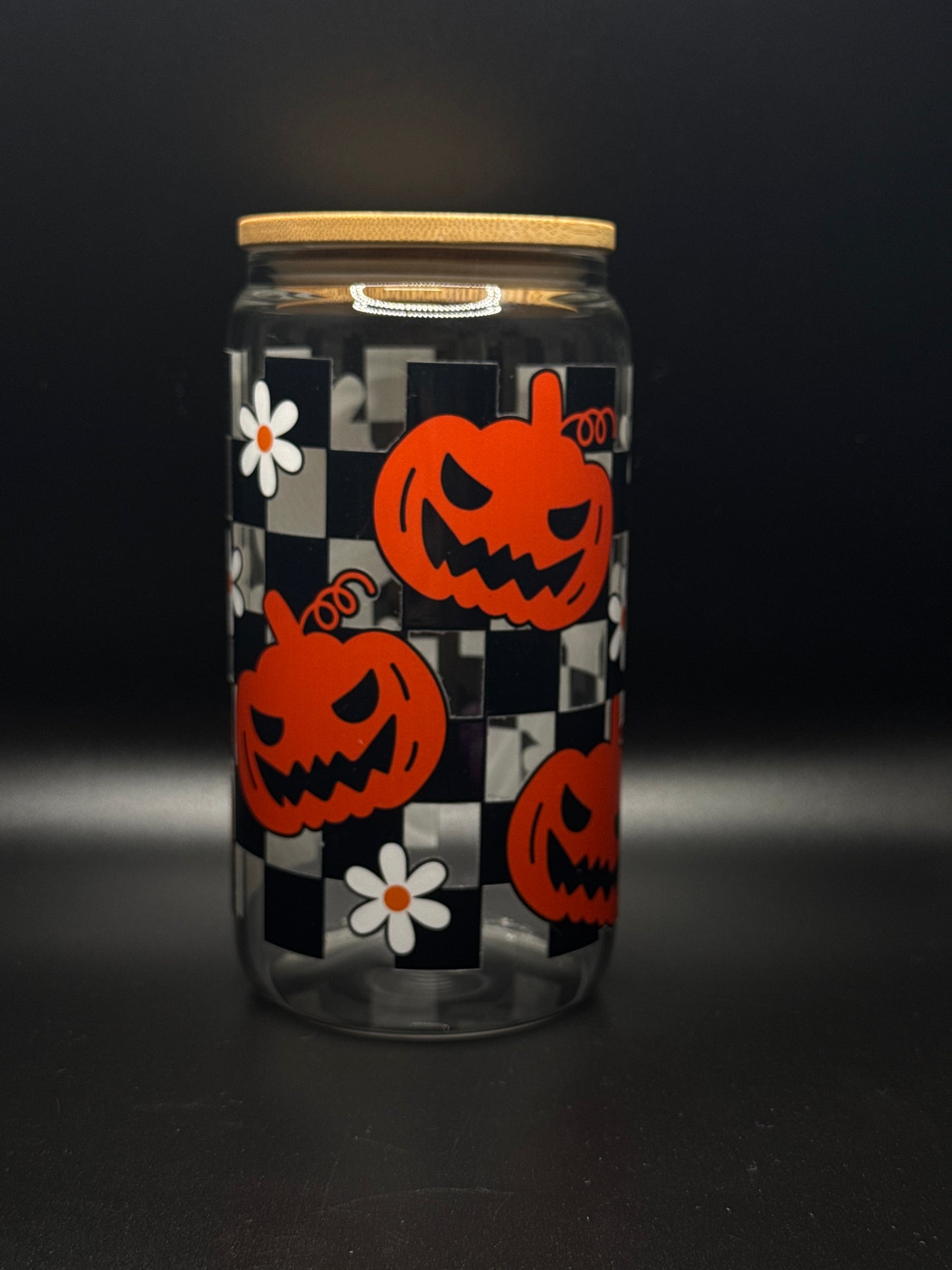Pumpkins Glass Can 16oz