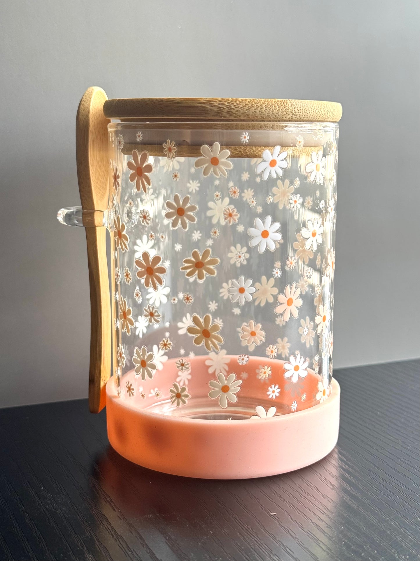 Overnight Oats Jar Flowers