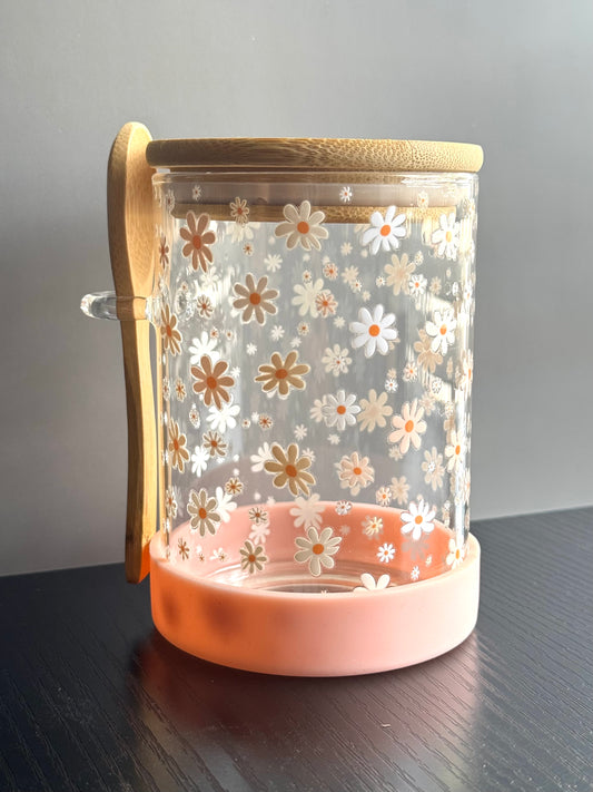 Overnight Oats Jar Flowers