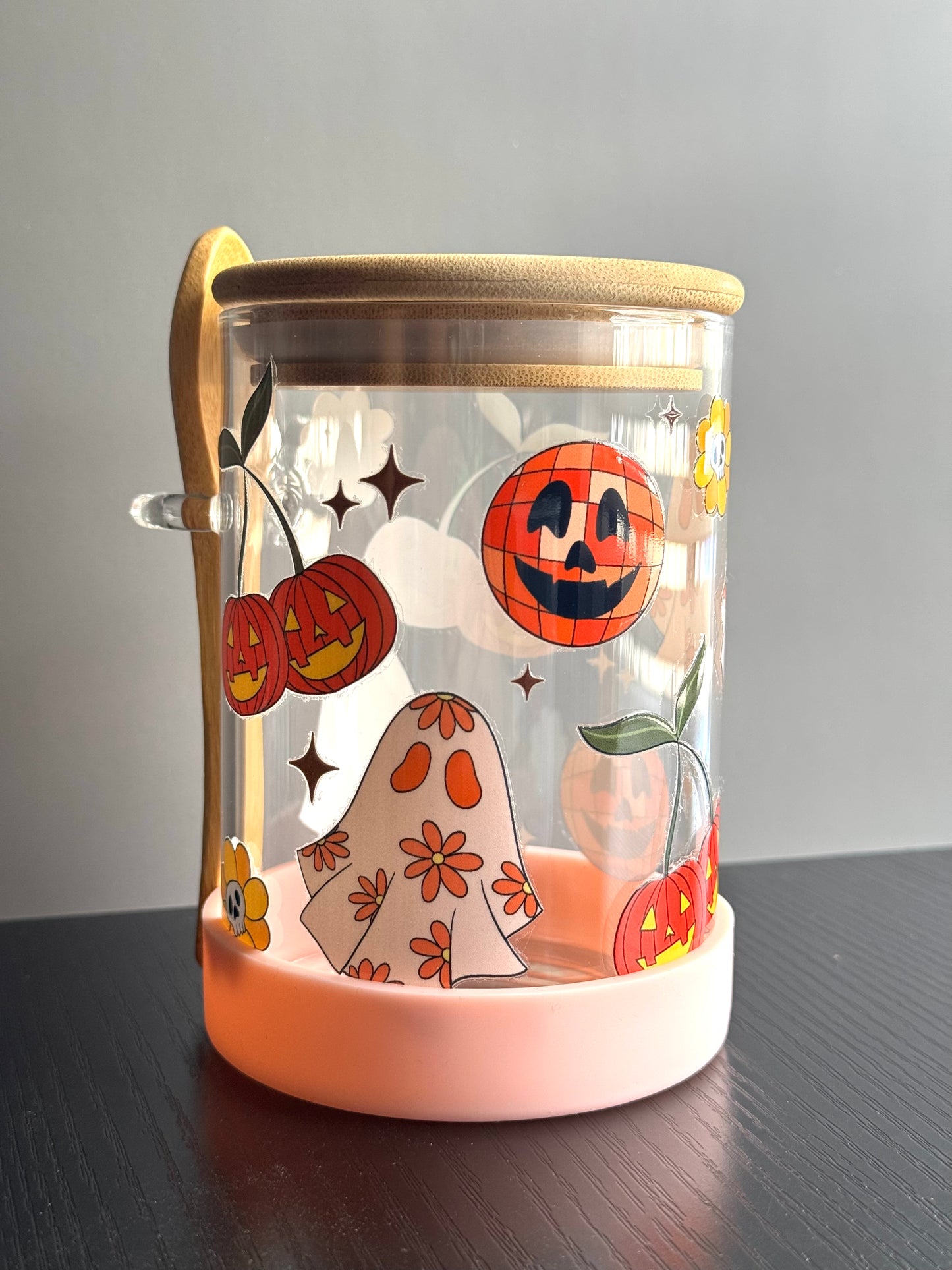 Overnight Oats Jar Halloween Disco