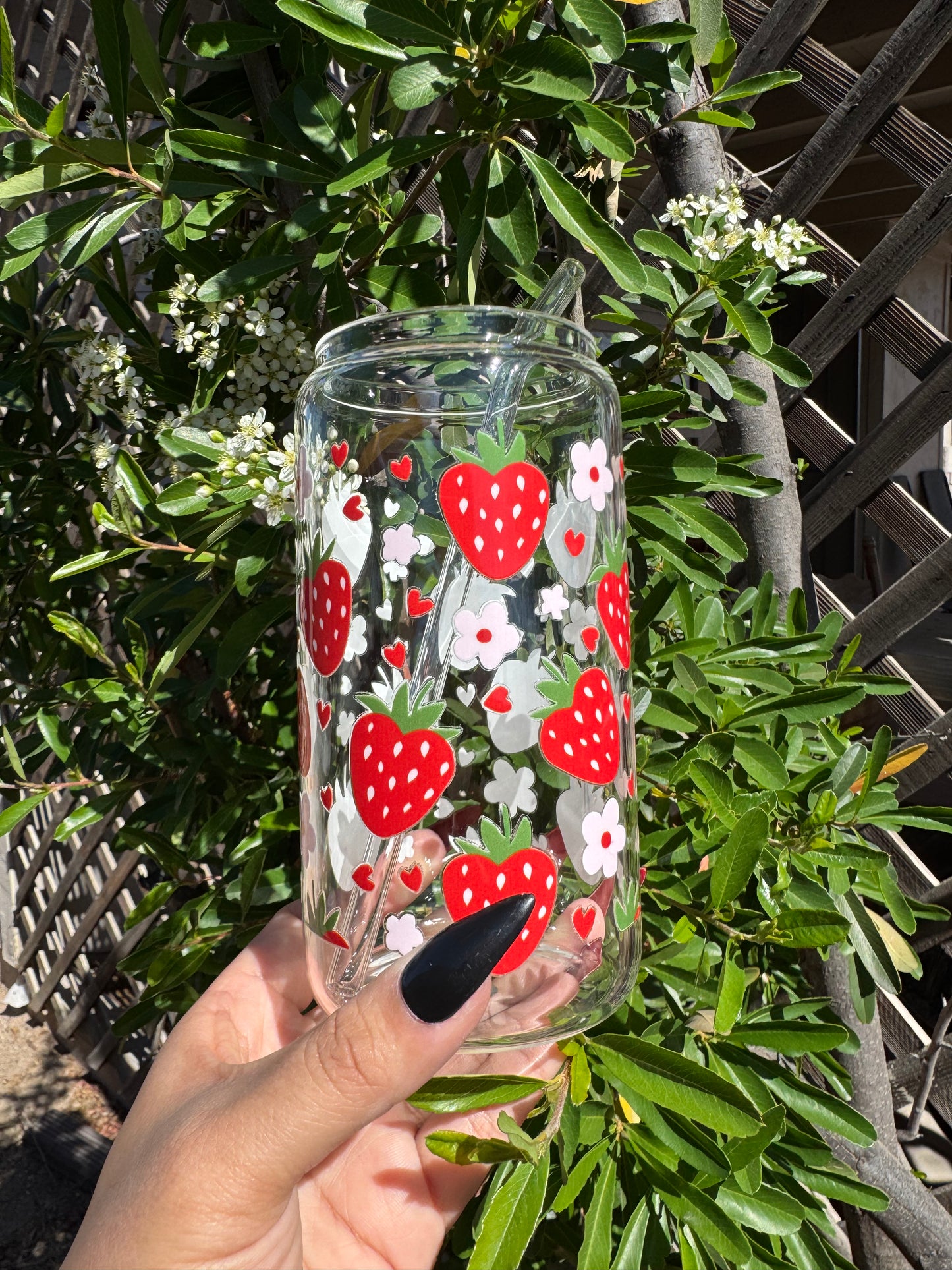Strawberry 16oz 20ozGlass Can