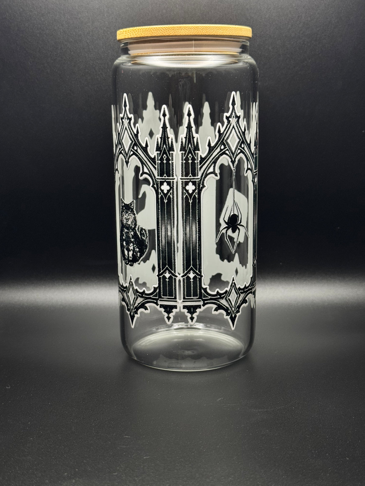 Gothic Windows 20oz Glass Can