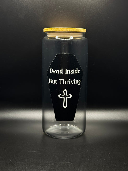 Dead Inside 20oz Glass Can