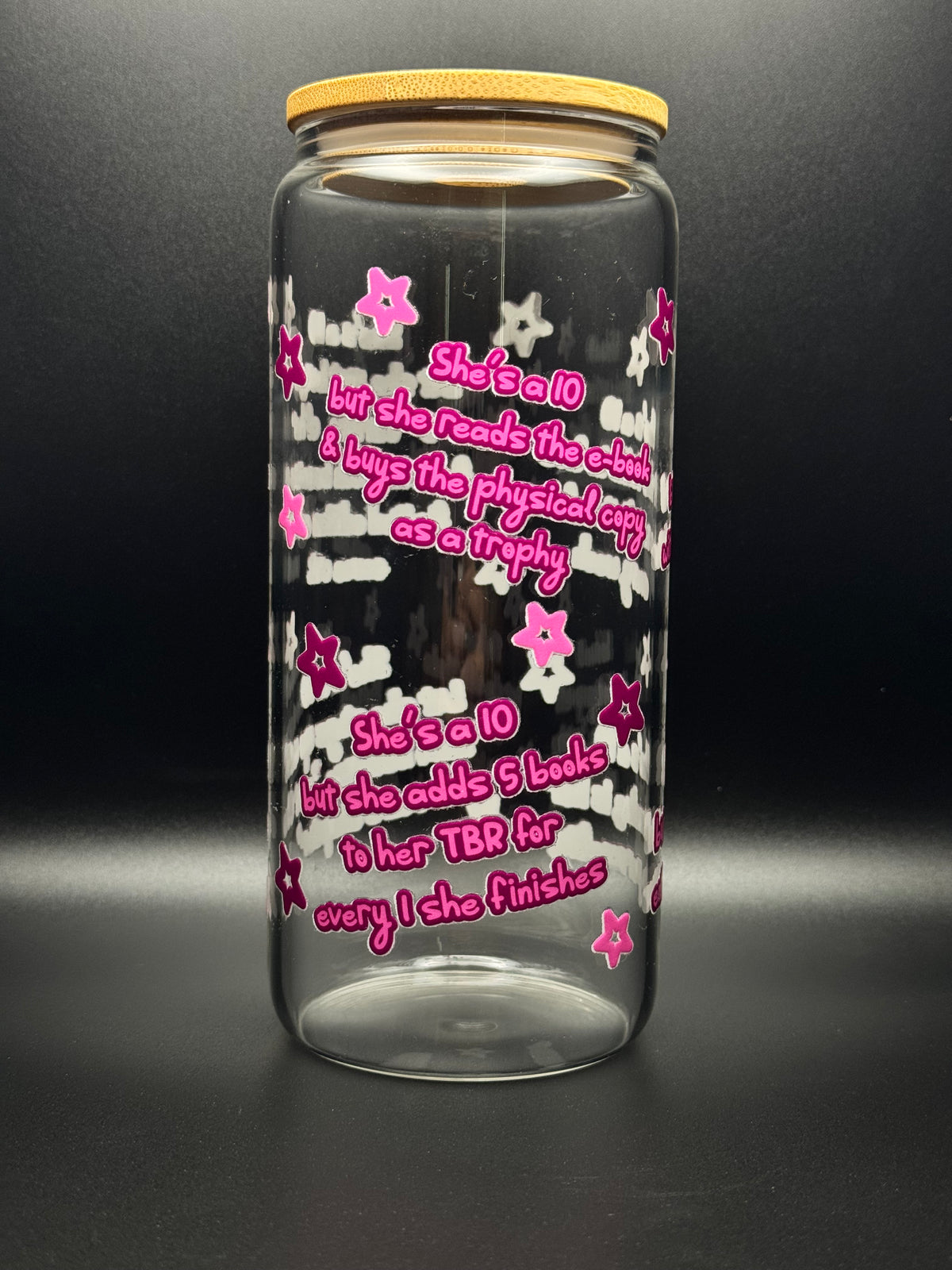 She’s a 10 20oz Glass Can
