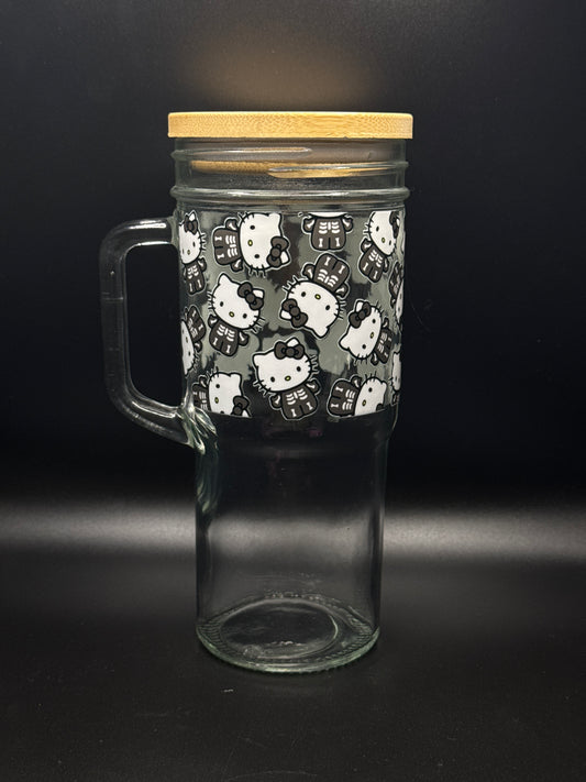 Hk Skeleton 24oz Glass Tumbler