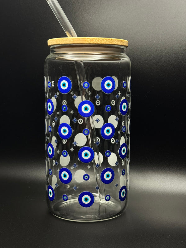 Evil eye Glass Can 16oz