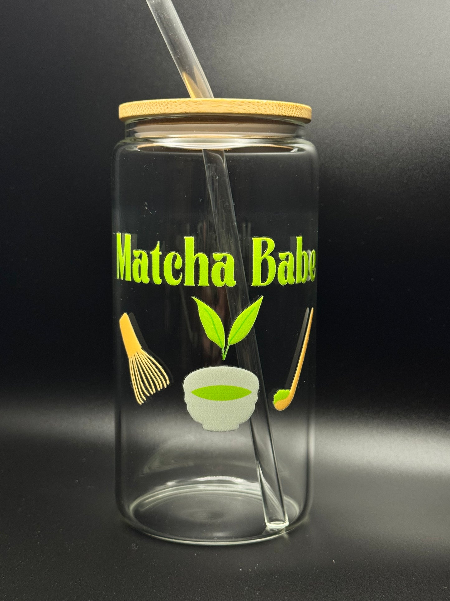 Matcha Babe Glass Can 16oz