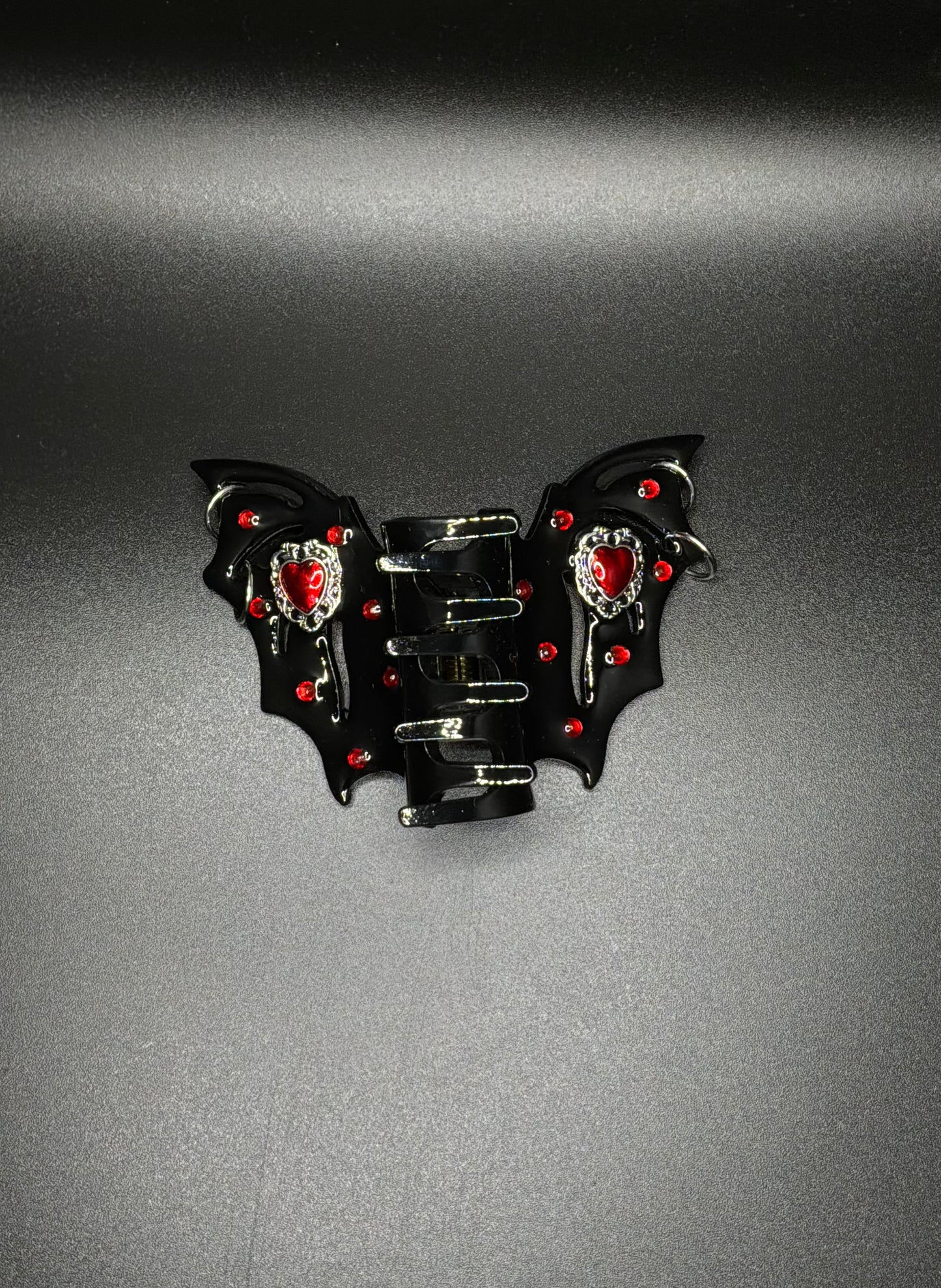 Bat Claw clip Red Heart