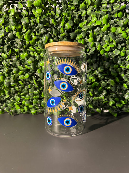 Evil Eye Glass Can 16oz