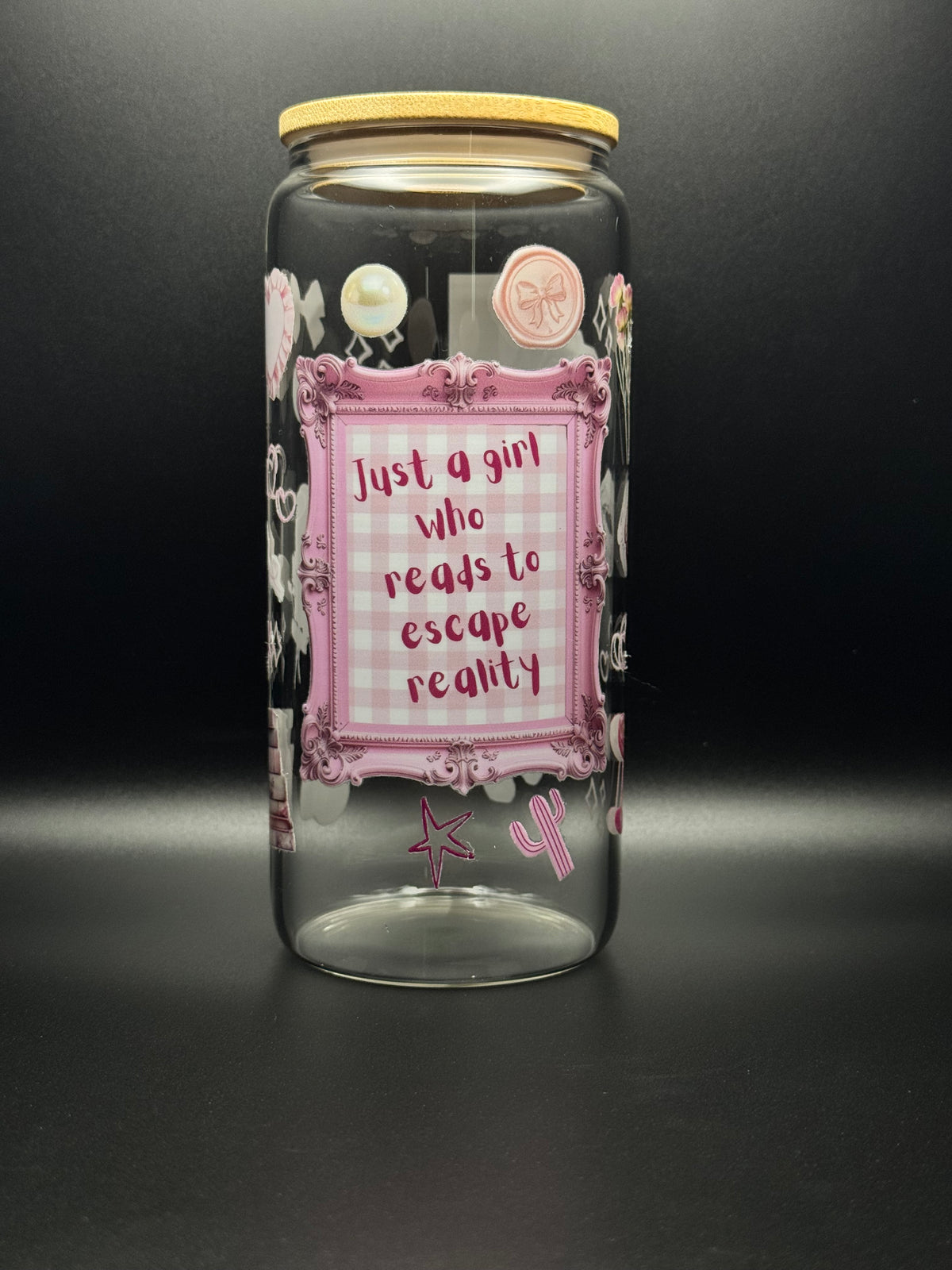 I’m just a girl 20oz Glass Can