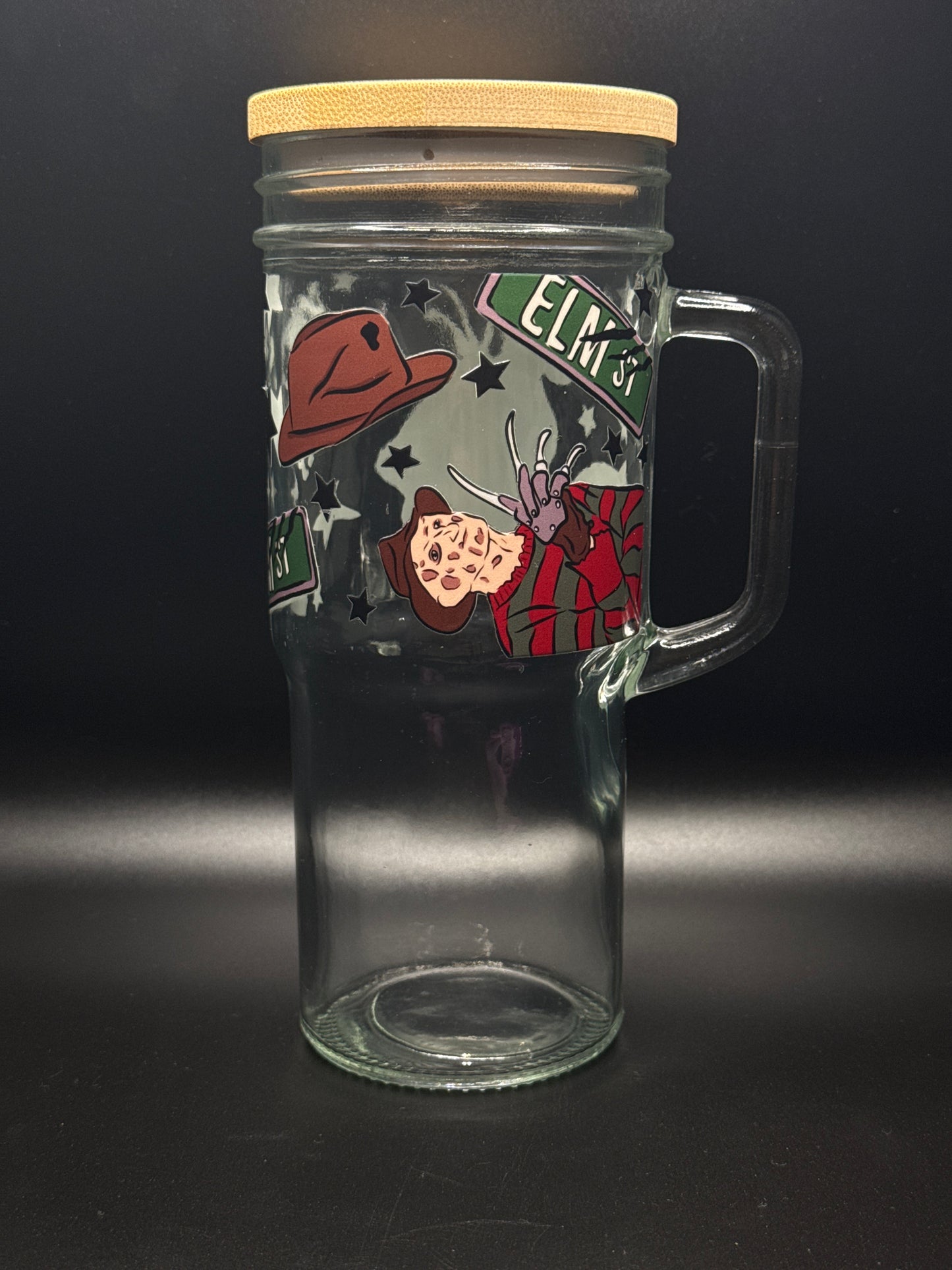 freddy krueger 24oz Glass Tumbler
