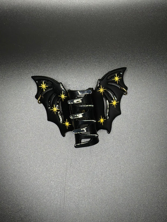 Bat Claw clip Gold Sparkle