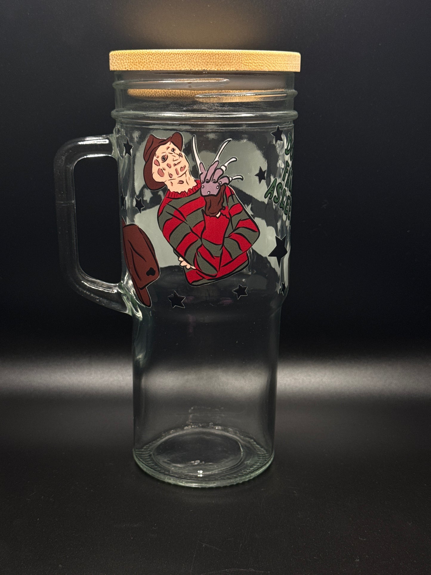 freddy krueger 24oz Glass Tumbler