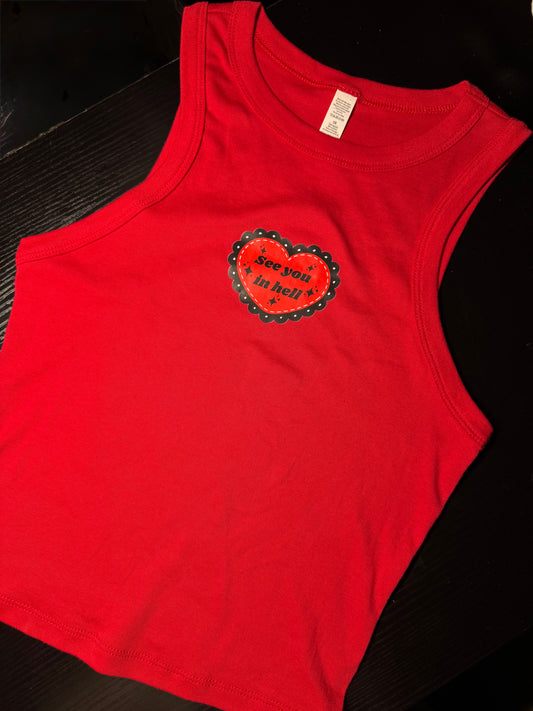 See You In Hell Cropped Tank