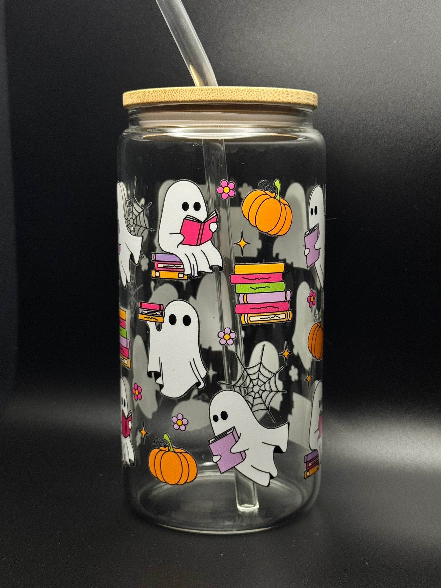 Boooooks Glass Can 16oz