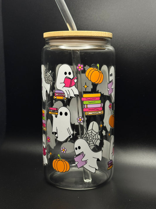 Boooooks Glass Can 16oz